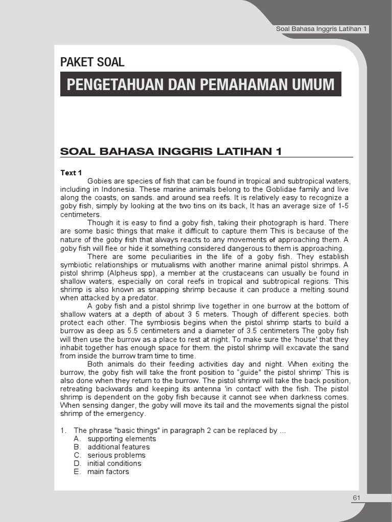 Bahasa Inggris Pengetahuan Dan Pemahaman Latihan 1 Pdf Heart
