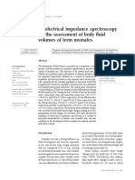 NEONATAL BODY FLUID ASSESSMENT