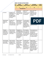 Grading Rubric For Reflection Paper