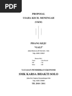 Proposal Usaha Keripik Pisang