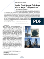 Analysis of Circular Steel Diagrid Buildings With Non Uniform Angle Configurations