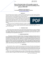 The Problem of The Legal Status of The Muslim Women in Turkestan in The Material of The Reports of Senatorial Auditing of K.K. Palen in 1908-1909