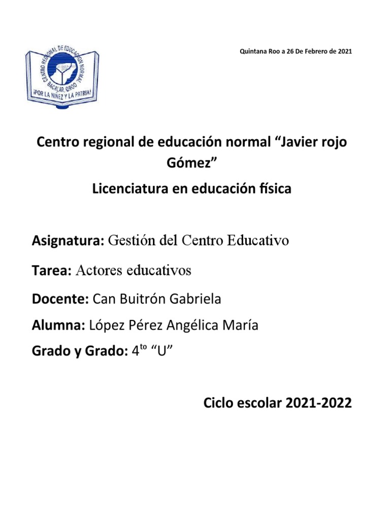 Funciones de Actores Escolares en Educación | PDF | Aprendizaje | Maestros