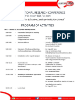 UNRC Program of Activities