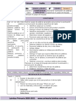 Enero - 6to Grado Inglés (2020-2021)