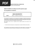 0460 Geography: MARK SCHEME For The May/June 2010 Question Paper For The Guidance of Teachers