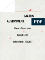 Maths assignment (faizan alam)