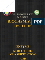 Biochemistry: College of Nursing SY:2020-2021