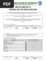 Obe Syllabus (Ict 4) Internet and The World Wide Web: I. Vision