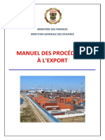 Manuel Des Procédures a l'Export