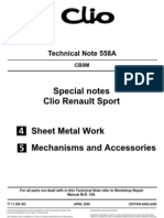 Special Notes Clio Renault Sport: Technical Note 558A