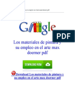 Los Materiales de Pintura y Su Empleo en El Arte Max Doerner PDF