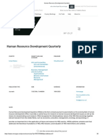 Human Resource Development Quarterly - Scimago