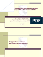 2011 April Private Public Partnership Model in Integrating ODA Developed LRT1and BOT Developed MRT3 Projects China Final