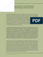 Economic Governance in The Basque Country: Balancing Continuity and Novelty