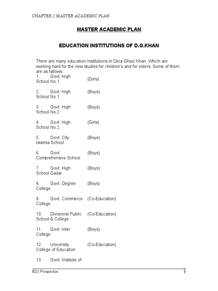 2Master Academic Plan PDF Schools Further Education