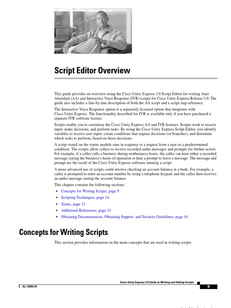 Cisco Unity Express Script Guide | PDF | Interactive Voice Response ...