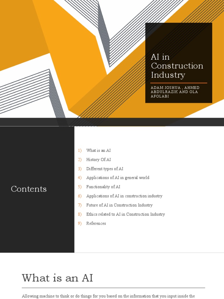 AI Applications in Construction Industry | PDF | Artificial ...