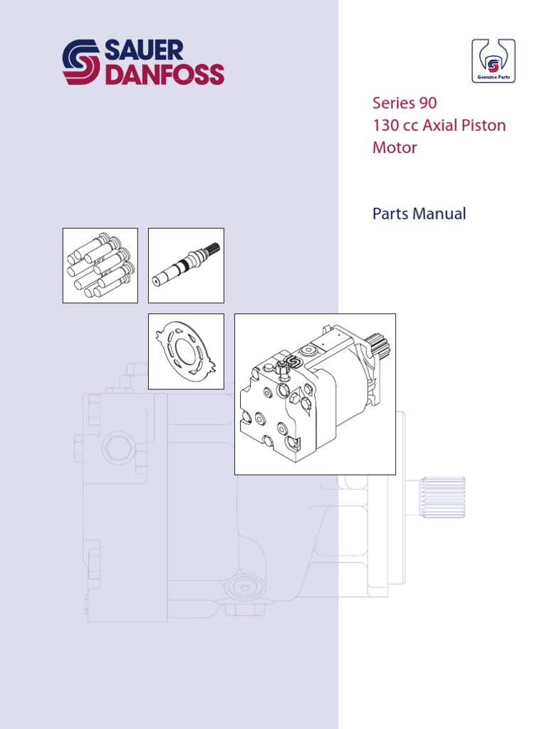 Series 90 130 CC Axial Piston Motor Parts Manual PDF Vehicle