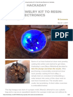 A method to encase an electronic circuit in resin