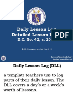 Daily Lesson Log Detailed Lesson Plan: D.O. No. 42, S. 2016