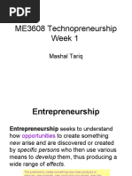 ME3608 Technopreneurship Week 1: Mashal Tariq