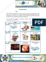 Learning Activity 1 Evidence: My Holiday Trip: Arrangements and Predictions