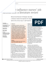Factors That Influence Nurses' Job Satisfaction: A Literature Review