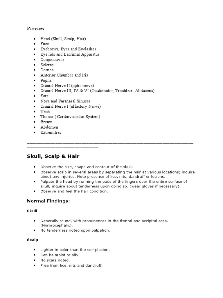 Head 2 Toe PDF Human Nose Heart