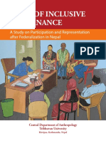 STATE OF INCLUSIVE GOVERNANCE - A Study On Participation and Representation After Federalization in Nepal