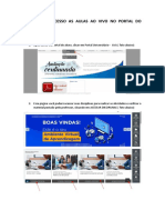 Tutorial de Acesso As Aulas Ao Vivo No Portal Do Aluno