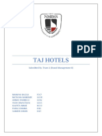 Taj Hotels: Submitted By: Team 1 (Brand Management B)