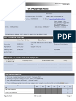 Ta Application Form: Personal Information