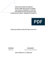 Análisis Modelo de Gestion Pública Socialista