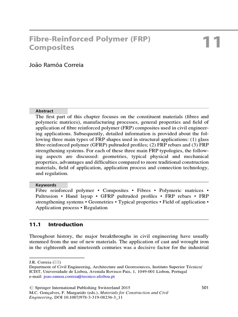 Overview of Fibre-Reinforced Polymers | PDF | Fibre Reinforced Plastic ...