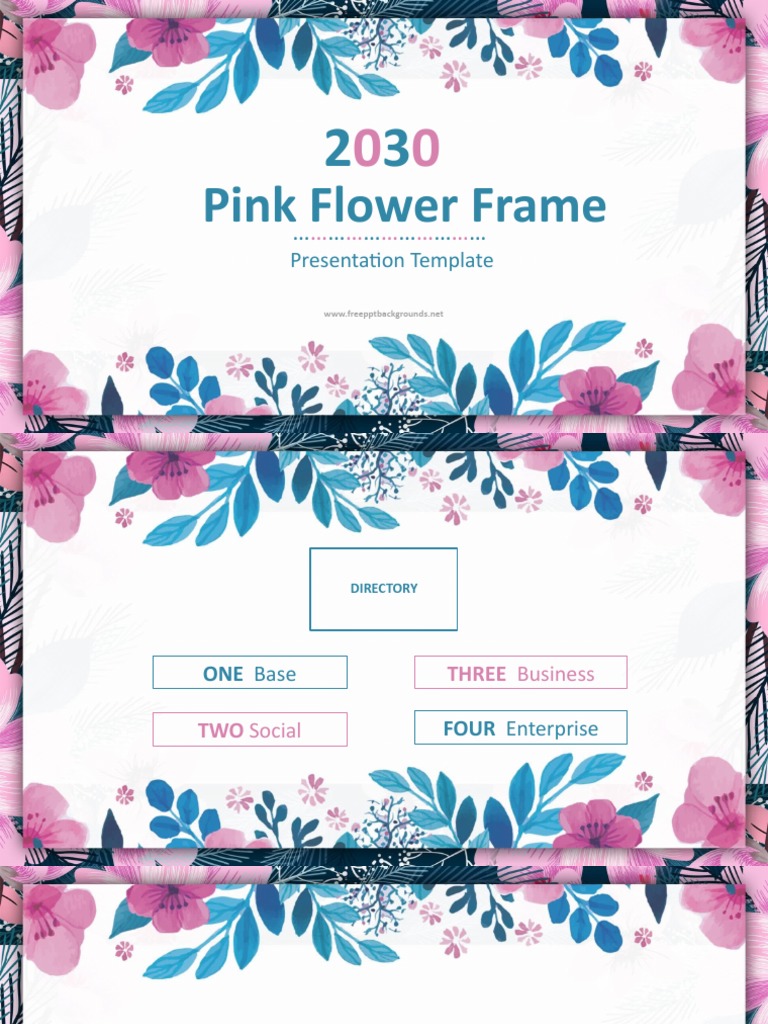 Elegant Pink Flower Presentation Template | PDF | Microsoft Power Point ...