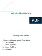 Velocity Flow Meters: Prepared by Ali Raza 1