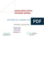 Informe de Labores Docentes