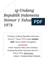 Undang-Undang Republik Indonesia Nomor 1 Tahun 1974 - Wikisource Bahasa Indonesia