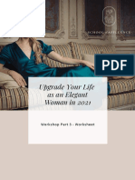 Upgrade Your Life As An Elegant Woman in 2021: Workshop Part 3 - Worksheet