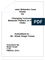 Consumer Behavior of Gym Goers