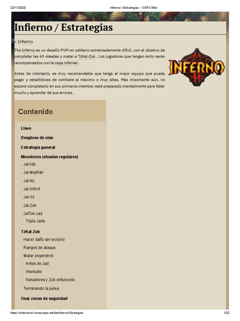 Estrategias para el Inferno en OSRS | PDF | Naturaleza