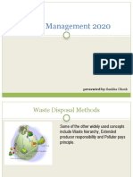 Waste Management 2020: Presented By:sankha Ghosh