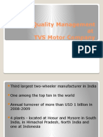 Total Quality Management at TVS Motor Company