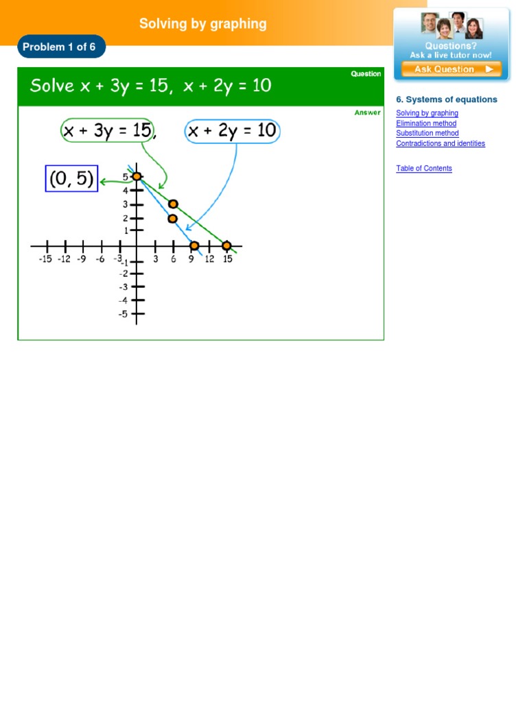 6 Systems of Equations | PDF | Equations | Mathematical Objects