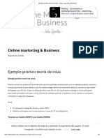Ejemplo Práctico Teoría de Colas - Online Marketing & Business