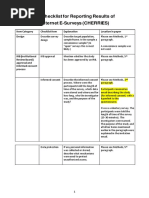 Checklist For Reporting Results of Internet E-Surveys (CHERRIES)