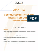 Continuite Sur Un Intervalle Theorme Des Valeurs Intermediaires Cours Mathematiques Terminale S