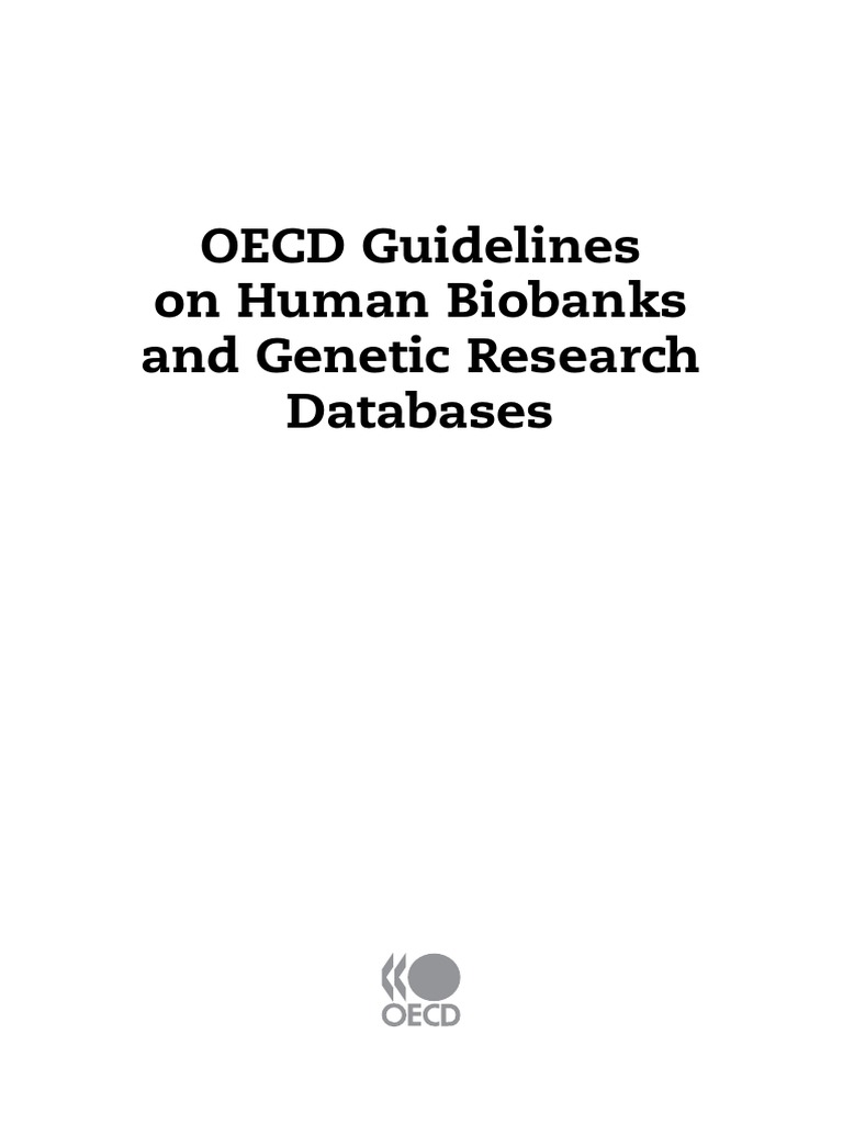OECD Guidelines On Human Biobanks and Genetic Research Databases | PDF ...
