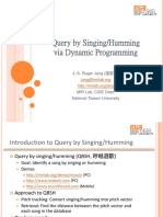 Query by Singing/Humming via Dynamic Programming: J.-S. Roger Jang (張智星)